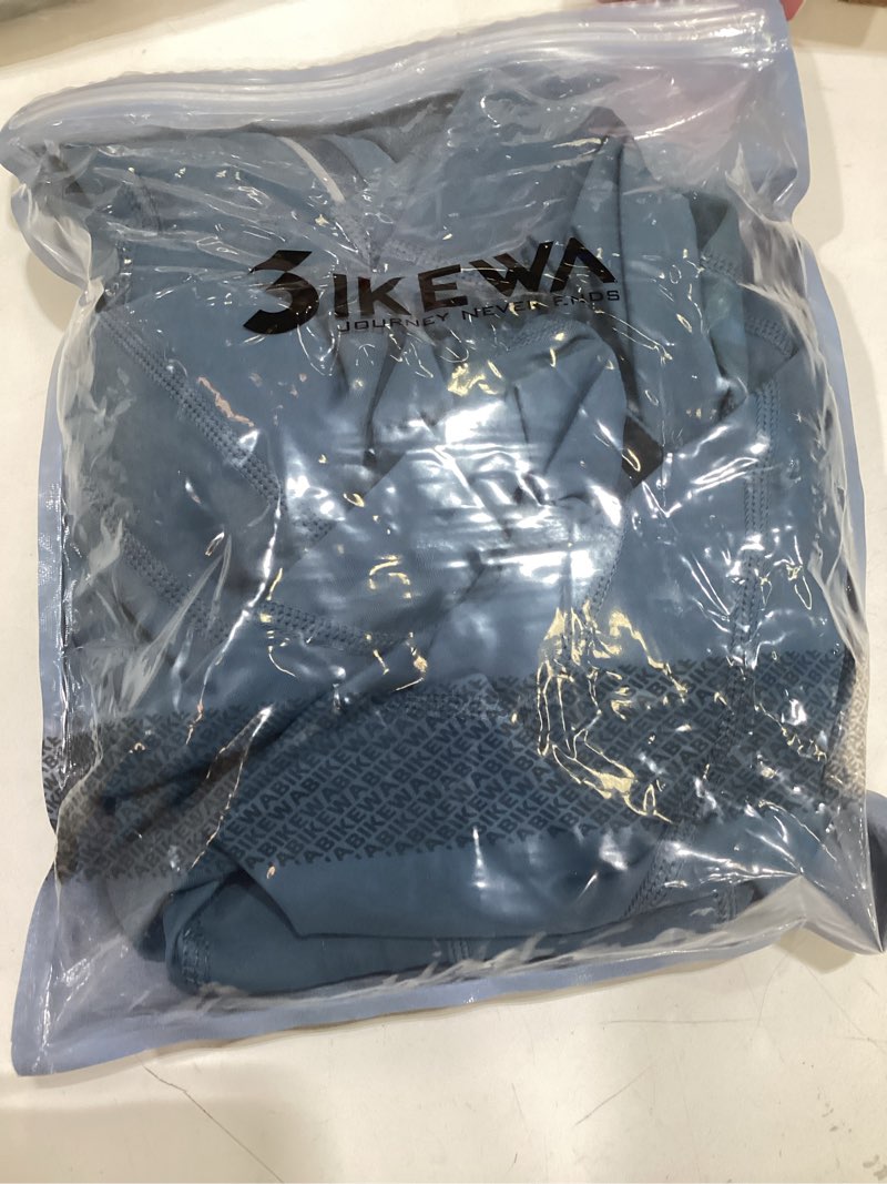 Condition photo showing Good Condition for bikewa men's bike shorts 3d padded cycling road biking mountain riding biker bicycle upf 50+ cycle shorts zipper pockets medium a_ blue grey