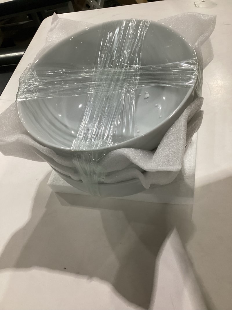 Condition photo showing Good Condition for malacasa 24-piece gourmet porcelain dinnerware sets, modern white round dish set for 6 - premium serving plates and bowls sets for dessert, salad, soup, pasta - series amelia amelia white 24 piece (service for 6)