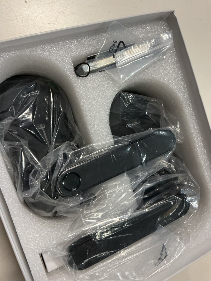 Condition photo showing New/Like New for smart lock keypad door lock with handle, wifi keyless entry door lock with handle,door keypad locks with alexa & google assistant,voice control & app remote,fingerprint,key fob,pin unlock,auto locking