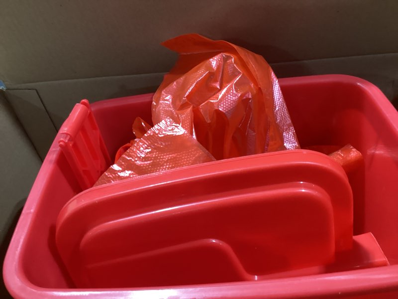 Condition photo showing Good Condition for geiserailie 2 set 5.3 gallon biohazard trash can with foot-operated self-closing lid, biohazard labe