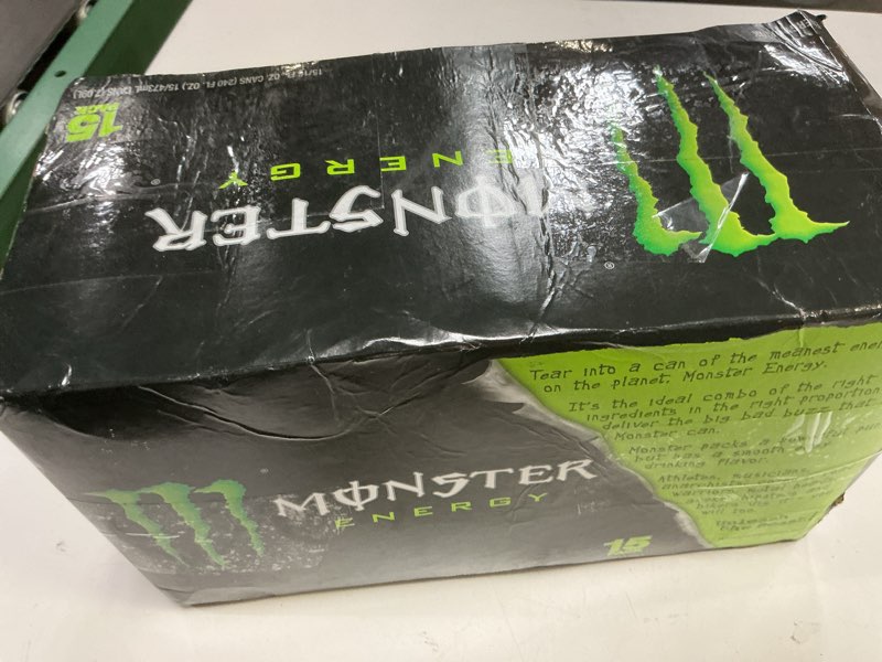 Condition photo showing New/Like New for (uknown expuration)  monster energy drink, green, original, 16 ounce (pack of 15)