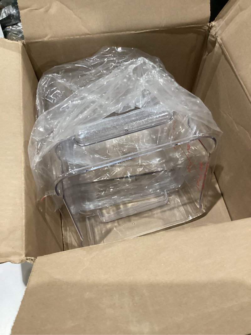 Winco PC Square Storage Container, 8quart,Clear, Medium