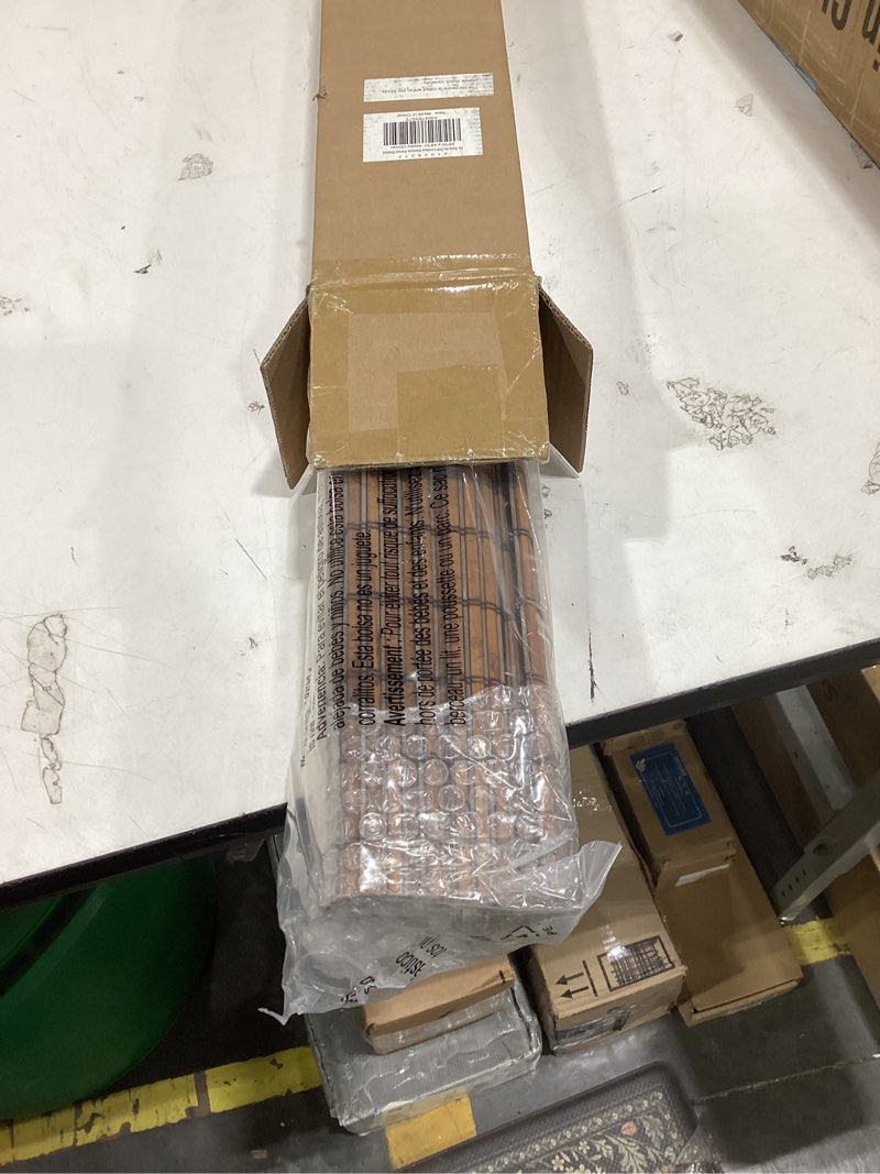 Condition photo showing New/Like New for lazblinds no-drill cordless roman shade - light filtering natural wood, easy install bamboo blind for windows 28" w x 48" h, malay umber
