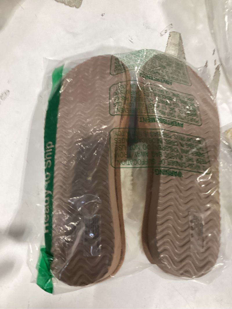 Condition photo showing Good Condition for litfun women's fuzzy memory foam slippers fluffy winter house shoes indoor and outdoor 10.5-11 chestnut