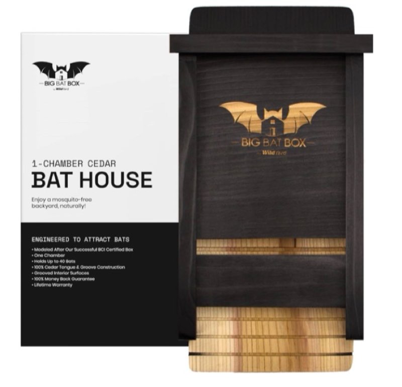 BIGBATBOX - Bat House for Outdoors - Clean Your Backyard from Mosquitoes - Wooden Bat House Kit - with Our Proven Bat Box Design, You are Almost Guaranteed to Attract Bats! WildYard