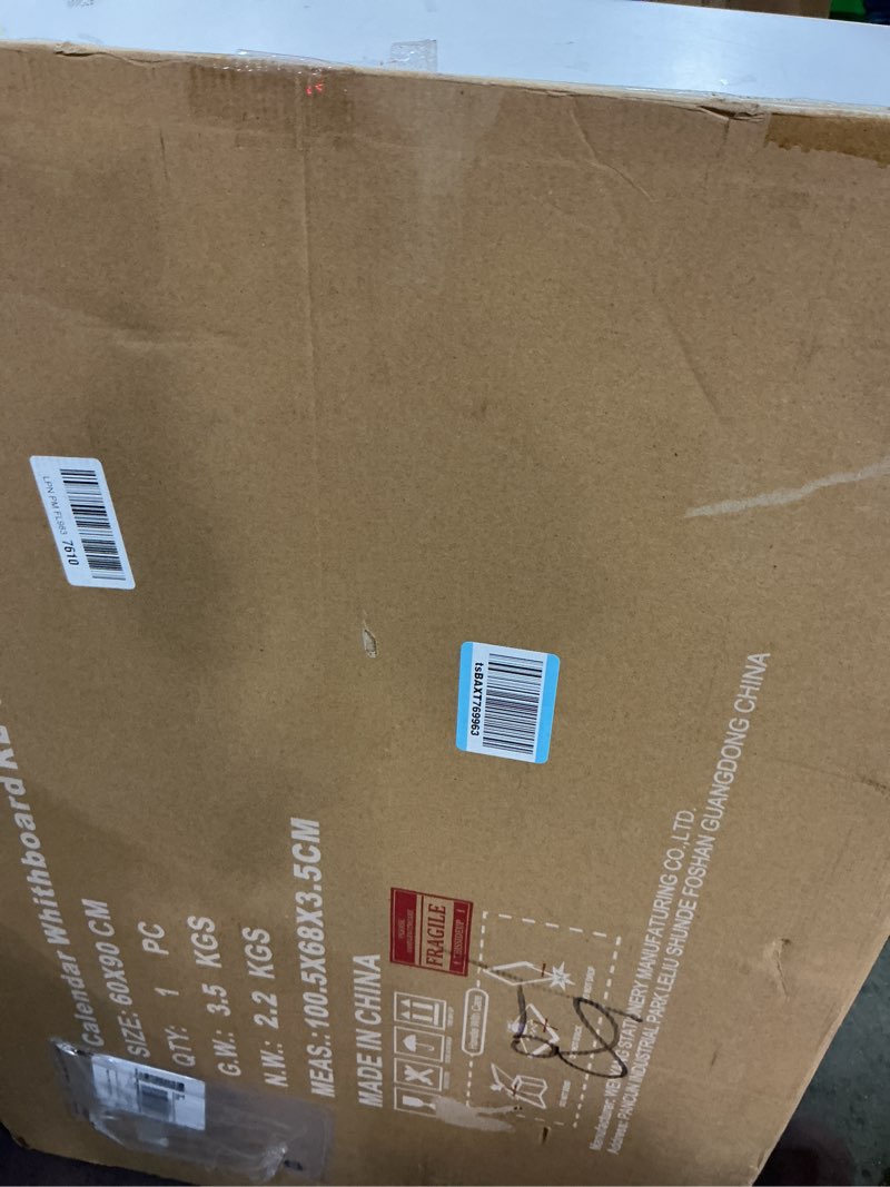 Condition photo showing Good Condition for Dry Erase Calendar Whiteboard for Wall, 36" x 24" Magnetic Monthly White Board Calendar Dry Erase, Wall Hanging Aluminum Frame with Tray for Home, School, Office (Silver Frame)