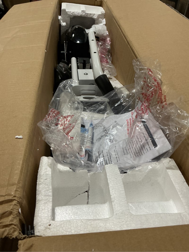Condition photo showing As Is for foldable recumbent exercise bike with high backrest and magnetic resistance, recumbent exercise bike for home workout?one size-multiple styles available white xb560