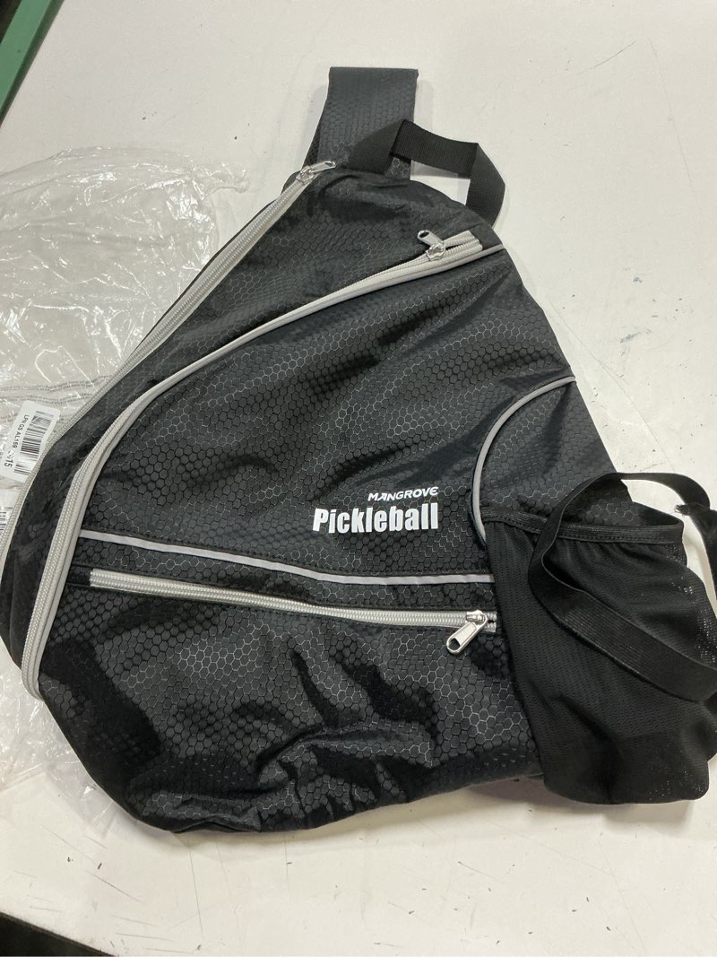 Condition photo showing Good Condition for mangrove pickleball bag, men's & women's pickleball backpack, adjustable sling bag w/fence hook/large capacity/safety pocket black