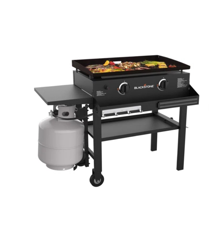 Blackstone 28" Griddle with Front Shelf and Soft Cover