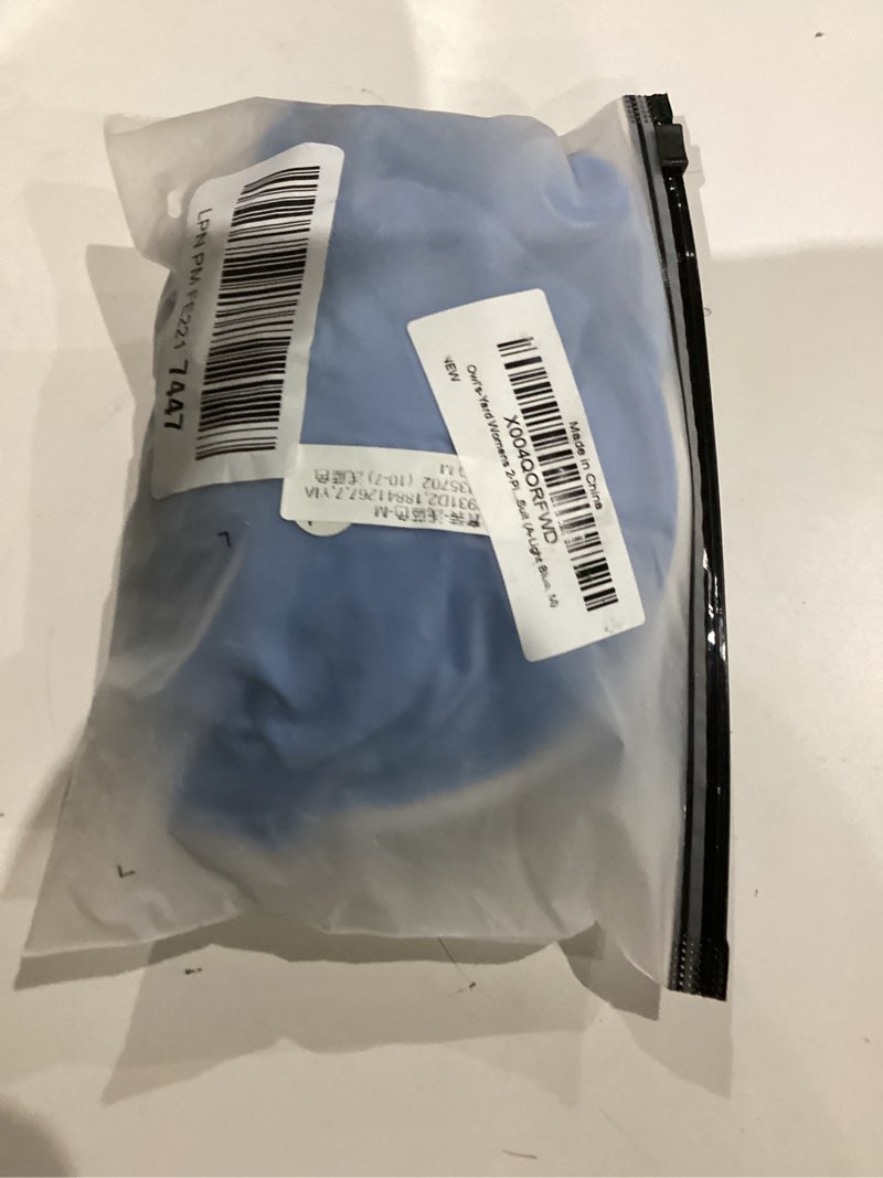 Condition photo showing Good Condition for Owl's-Yard Womens 2-Piece Bikini Swimsuits Solid Color Wide Strap Back Hook Ruched Bra High Cut Thong Beachwear Bathing Suit Medium A-light Blue