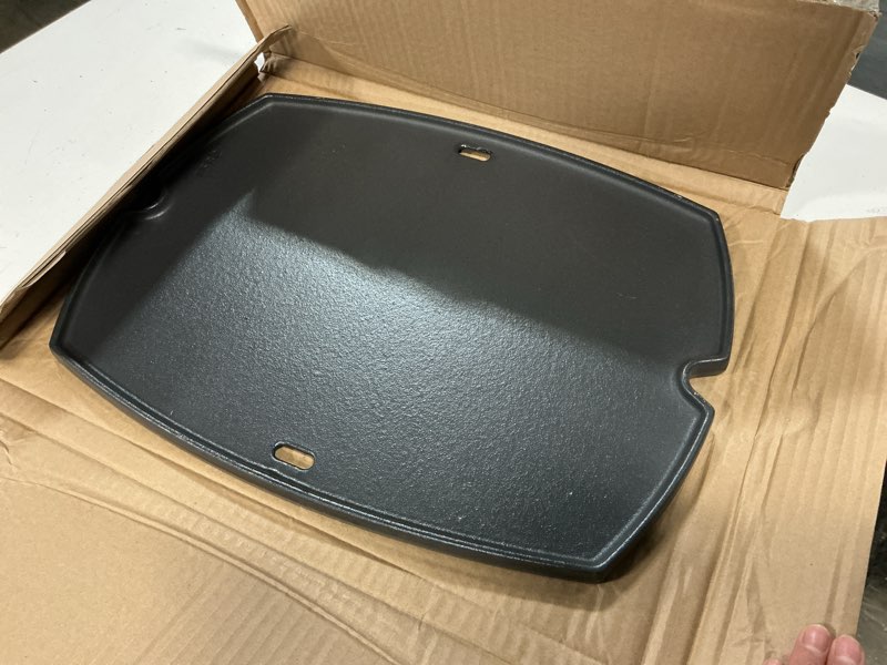 Condition photo showing Good Condition for 7582 Cooking Griddle for Weber Q100 Q1200 Q1400 Q120 Q1000 Gas Grills, 50060001 51060001 52020001,BBQ Accessories for Weber Baby Q, Cast Iron,1 Pack for Weber 7582 Griddle