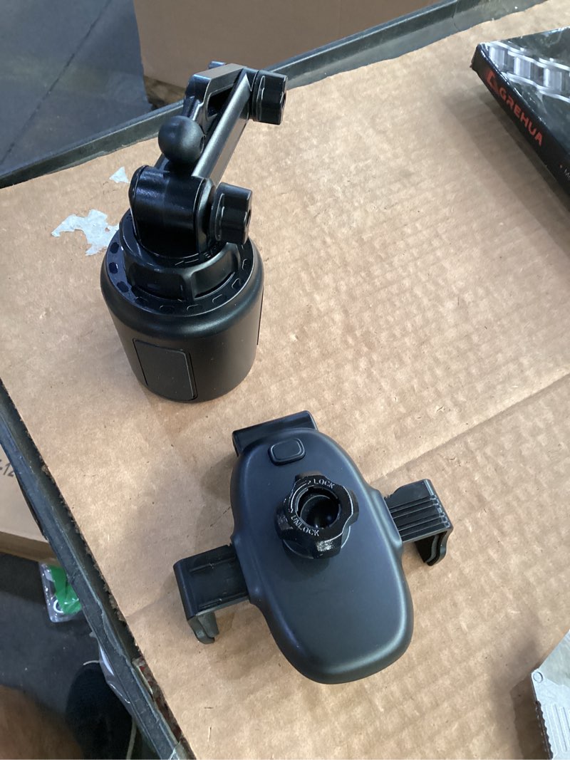 Condition photo showing As Is for miracase [upgraded version cup phone holder for car, universal adjustable long neck car phone mount cradle friendly compatible with iphone samsung google and all 4.0-7.0 inches smartphones black