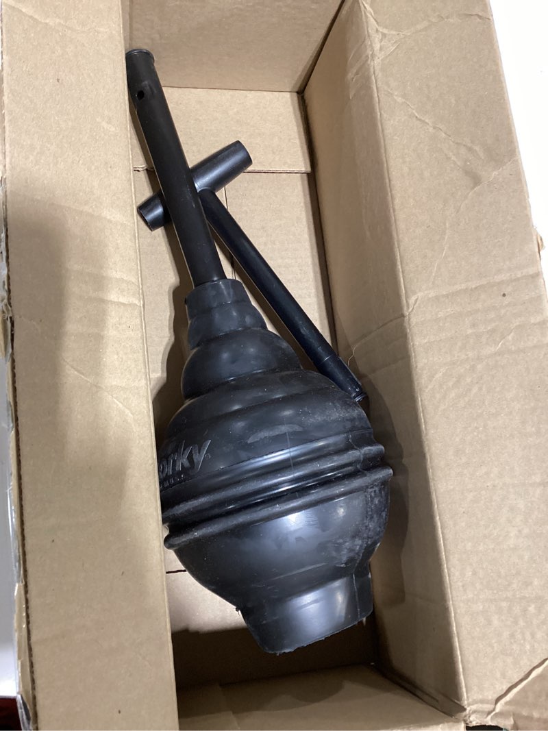 Condition photo showing As Is for korky beehivemax hideaway - heavy duty toilet plunger with holder in black - drip free carry-seals all bowl shapes – powerful clog removal, 97-5b