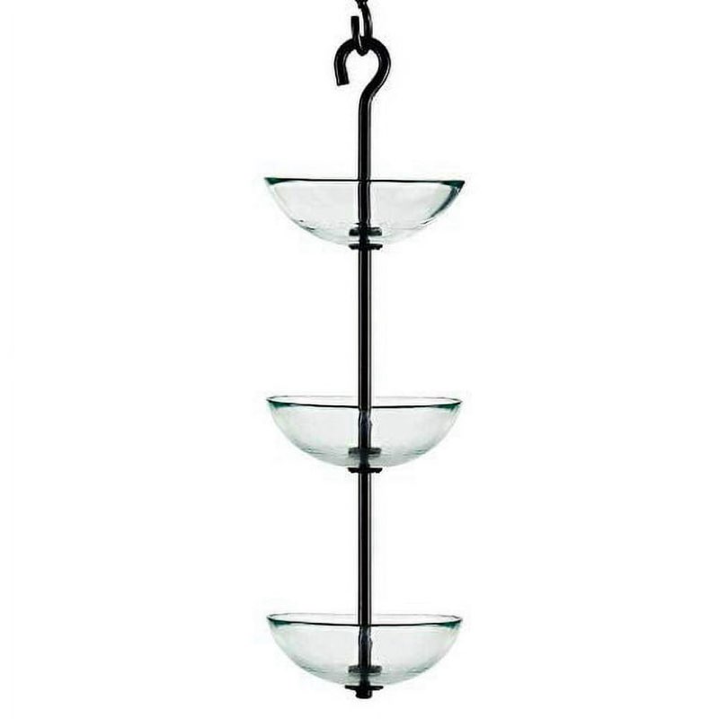 Couronne - Mosaic Birds Triple Hanging Poppy Feeder - Clear