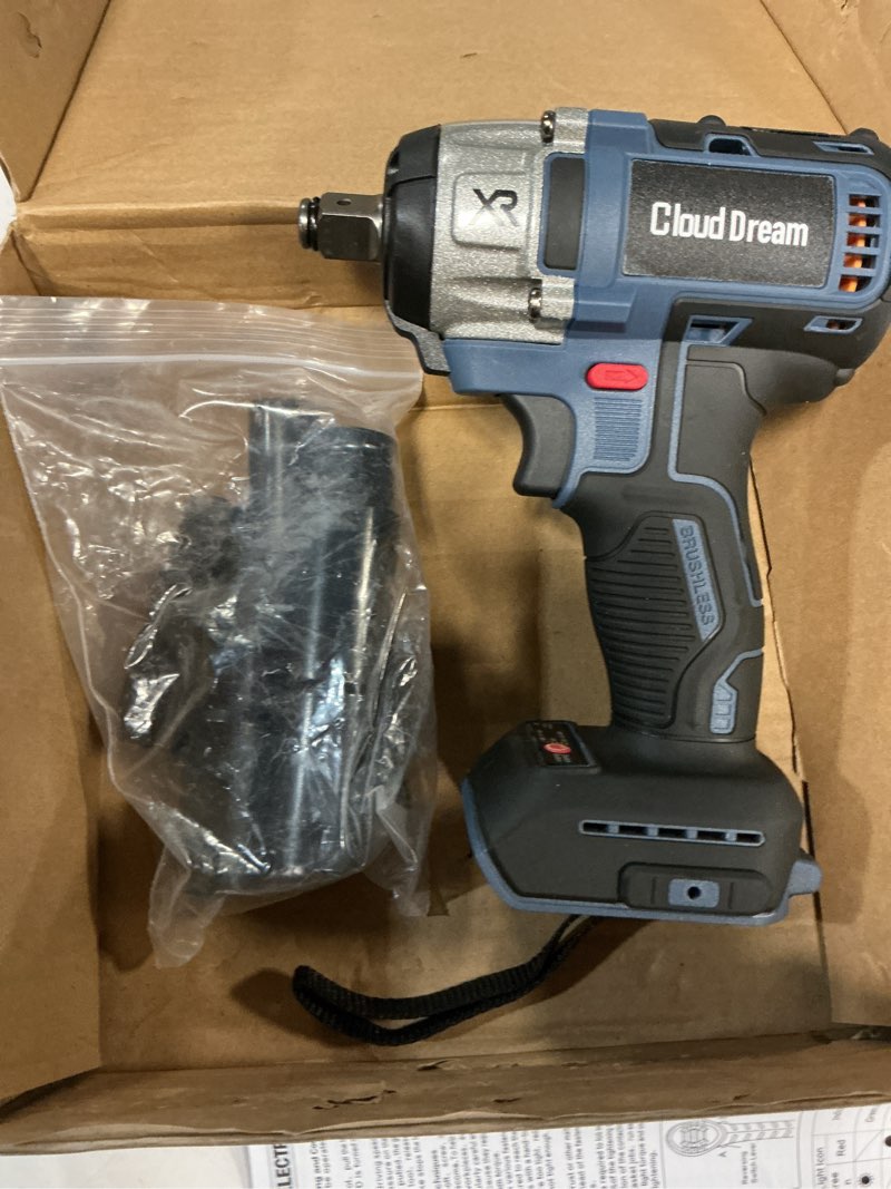 Condition photo showing Good Condition for 1/2" Cordless Impact Wrench,369Ft-lbs (500N.m) Impact Gun Compatible with DeWalt 20V Max Battery,2-Speed Brushless Impact Driver for Car Wheels,Trucks,and Rusted Bolts (No Battery Included) 500 N.M