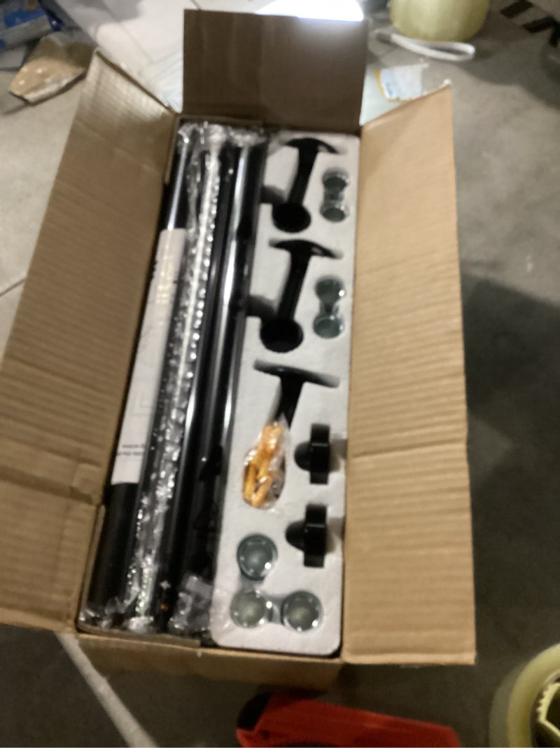 Condition photo showing Good Condition for YaFex Heavy Duty Curtain Rods 32-150 Inch, 1 Inch Adjustable Black Curtain Rod for Windows, Extra Long Window Treatment Rods with Aluminium Finials, Easy Installation 32" to 150" Black