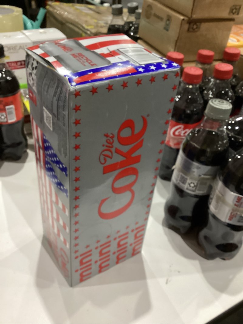Condition photo showing Good Condition for Diet Coke Diet Cola Soda Fridge Pack  7.5 fl oz Mini Cans  10 Pack