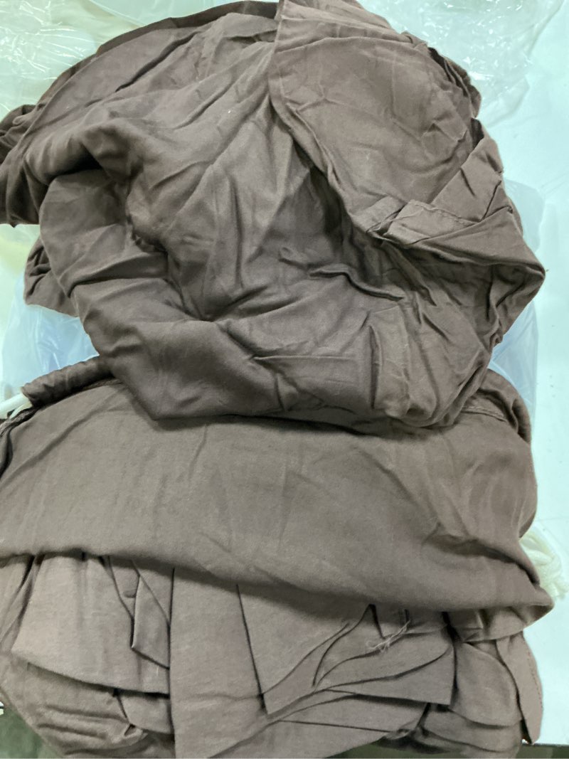 Condition photo showing As Is for quince bamboo sheet set, king, espresso