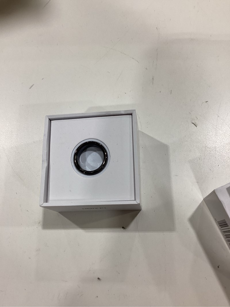 Condition photo showing Good Condition for herz p1 smart ring for women & men - (size 8) 24/7 health metrics fitness ring, tracks 20+ biometrics, 6 day battery life, waterproof stainless steel, free app for ios android, no subscription black black 8