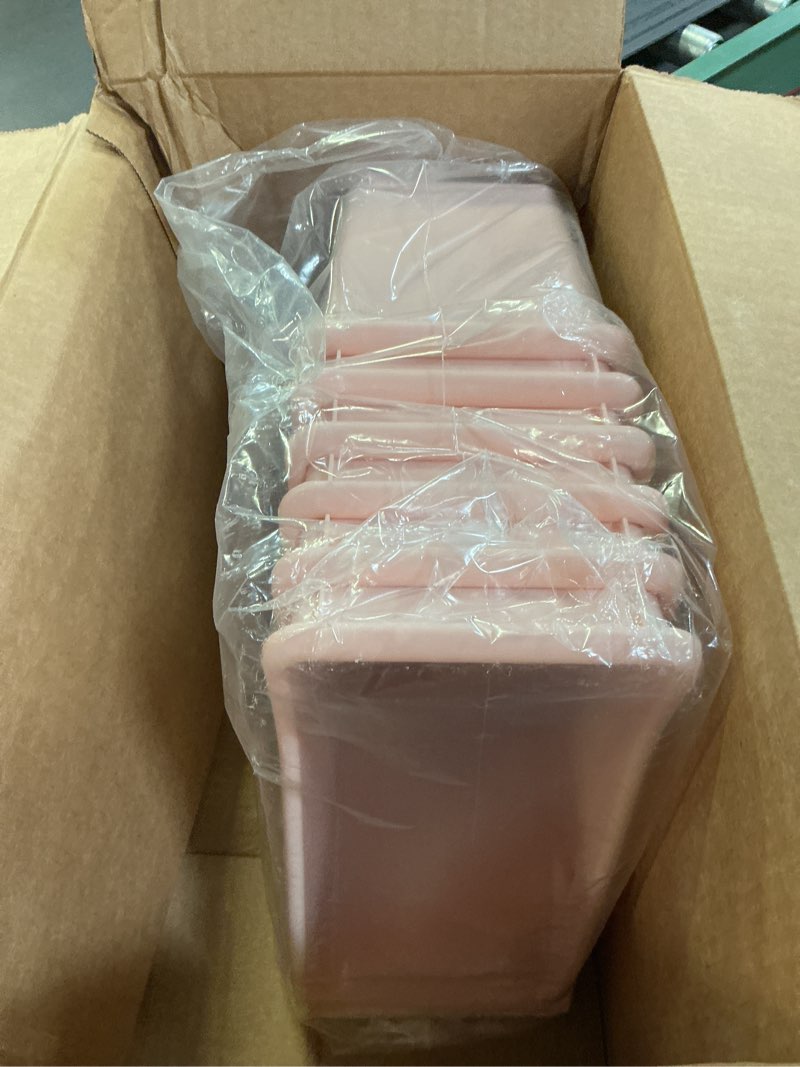 Condition photo showing New/Like New for teacher created resources blush plastic book bin 6-pack (tcr2088685)