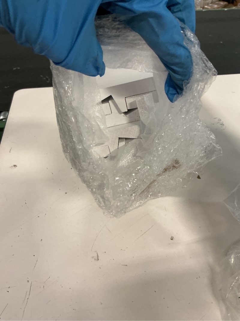 Condition photo showing Good Condition for Leinuosen Wooden Mahjong Racks with Pushers 4 Set Magnet American Mahjong Tile Rack and Magnetically Attached Pushers Painted Tile Holders for Players Gift Family Game Night(Straight,Multi-Color) Colorful Straight