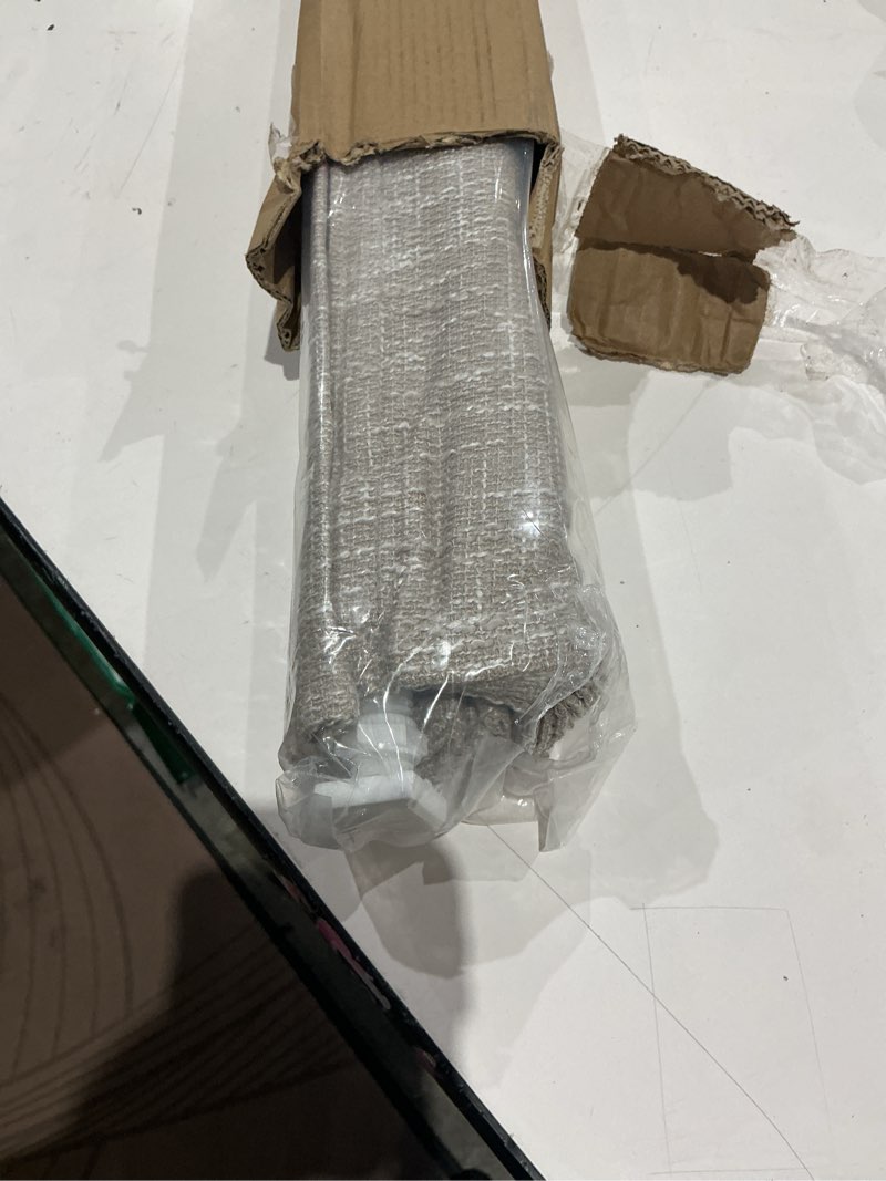 Condition photo showing As Is for no tools no drill cordless roman shades for indoor windows 100% blackout, for window size 38" w × 64" h beige beige 38" w × 64" h