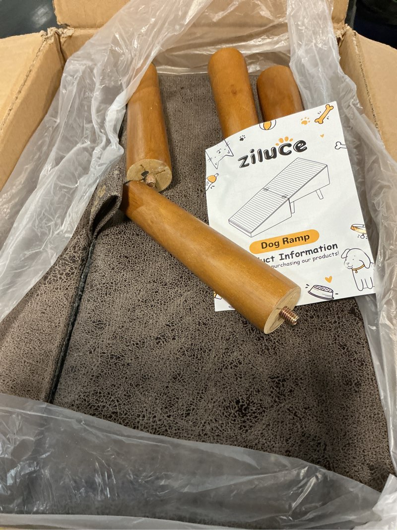 Condition photo showing Good Condition for Dog Stairs for Small Dogs and Cats, Dog Ramp for Couch and Bed, Foldable 2-in-1 Wooden Pet Steps for Puppy, Split Ottoman Design?Brown?