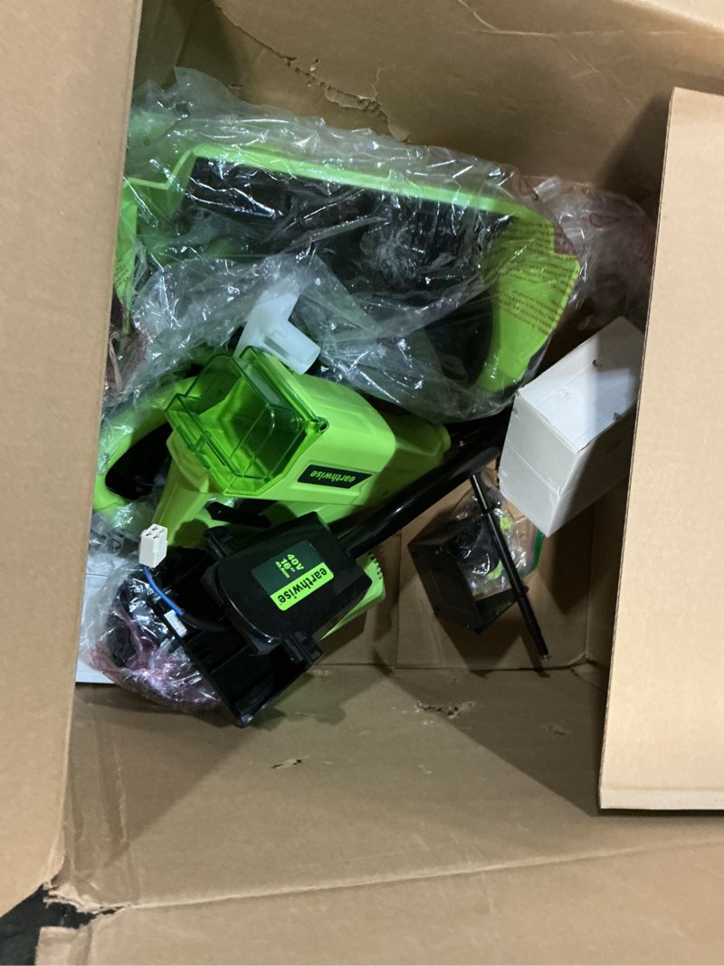 Condition photo showing As Is for Earthwise SN74016 40-Volt Cordless Electric Snow Shovel, Brushless Motor, 16-Inch width, 300lbs/Minute (Battery and Charger Included)