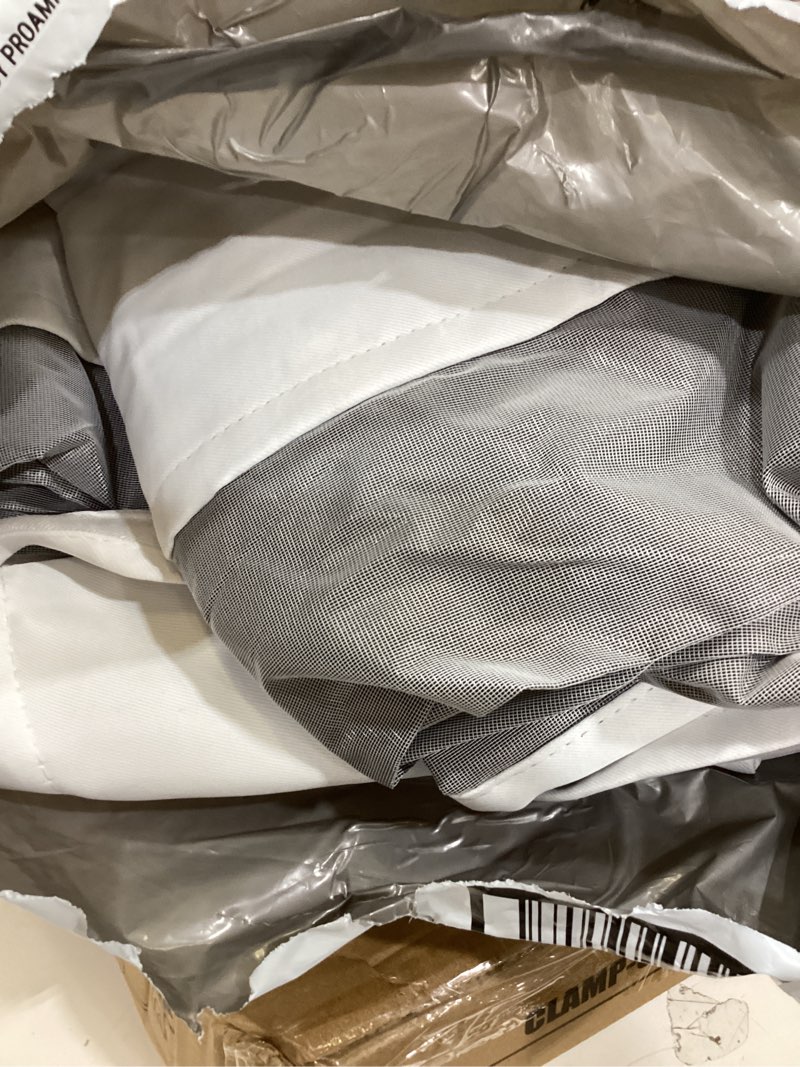 Condition photo showing As Is for xwzo 100% blackout curtains 2 panels with tiebacks- heat and full light blocking window treatment with black liner for bedroom/nursery, grommet top, white, w52 x l84 inches long, set of 2 52"w x 84"l (pack of 2) white