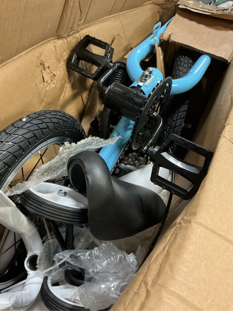 Condition photo showing New/Like New for Balance Bike 2 in 1 for Kids 2 3 4 5 6 7 Years Old,Balance to Pedals Bike,12 14 16 inch Kids Bike,with Pedal kit,Training Wheels,Brakes Blue 14 inch
