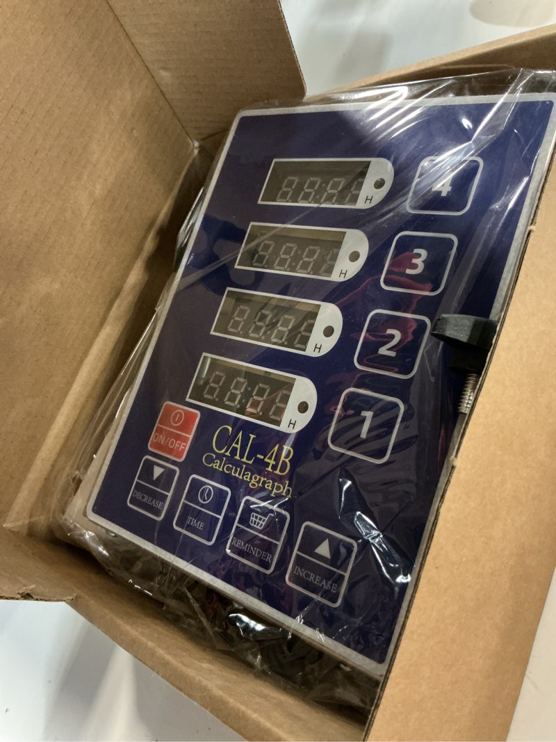 Condition photo showing Good Condition for commercial kitchen timers for cooking, 4-channel timer for commercial kitchens, heavy-duty loud alarm timer for restaurants, stainless steel, led technology
