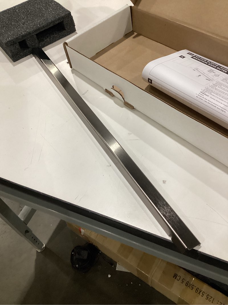 Condition photo showing New/Like New for Delta Faucet 24-Inch Linear Shower Drain Wall Edge in Black Stainless