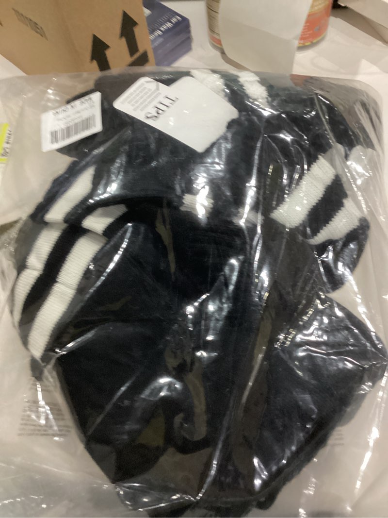 Condition photo showing New/Like New for Women 2 Piece Skirt Sets Summer Short Sleeve Cable Striped Knit Tops and Pleated Mini Skirt Two Piece Outfits Black Large