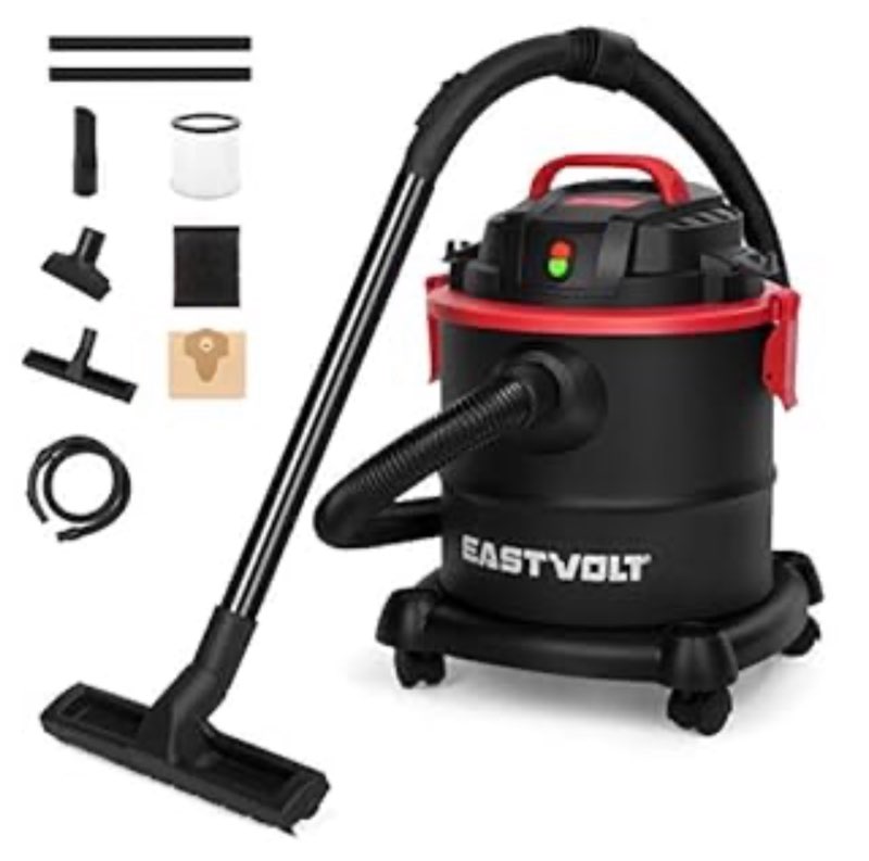 eastvolt wet dry vacuum cleaner, 5 gallon 5.5 peak hp 3 in 1 blower, hepa filtration dry wet suction for home, garage, vehicle, workshop (k-411f) (b08k9rnhjp)
