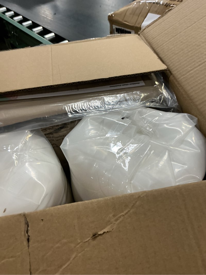 Condition photo showing New/Like New for aaaaacessories outdoor seat cushions for chairs, fade-resistant, waterproof patio furniture replacement cushions, 24" x 24" x 5" + 24" x 13.5", set of 2, beige beige 24"x24"x5" / 24"x13.5"