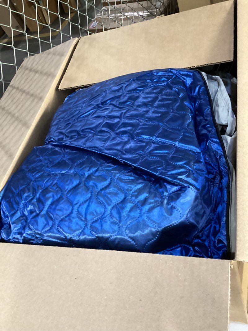 Condition photo showing Good Condition for portable sauna for home with 3l 1200w steamer, big folding chair, 99 mins timer, 9 levels, pernoanl steam sauna tent dual ykk zippers for home spa detoxification, 32' x32' x 71', blue