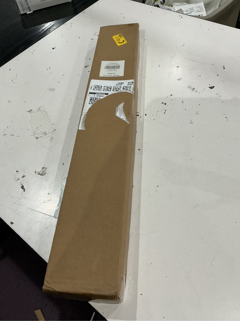 Condition photo showing New/Like New for lazblinds cordless cellular shades, no tools no drill blackout honeycomb shades pleated blinds for windows, 24.5'' w x 48'' h, silver white blackout-silver white 24 1/2'' w × 48'' h