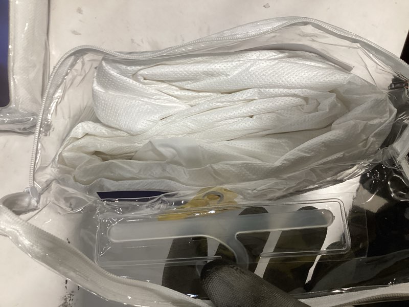 Condition photo showing Good Condition for all-in-one mattress protector, zippered encasement, water & stain resistant, triple seal protection, full, white full solid