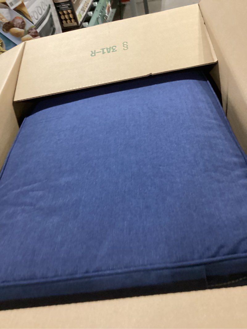 Condition photo showing Good Condition for Classic Accessories 62-045-INDIGO-EC Montlake FadeSafe Water-Repellent 59 x 18 x 3 Inch Outdoor Bench Cushion, Heather Indigo 59"W x 18"D x 3"Thick Heather Indigo