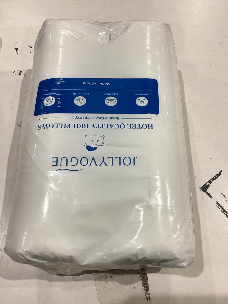 Condition photo showing Good Condition for JOLLYVOGUE Pillows King Size Set of 2, Bed Pillow for Side, Back, and Stomach Sleepers, Down Alternative Filled Pillows, Luxury Hotel Quality and Machine Washable, 34" x 17", 2 Pack King 2