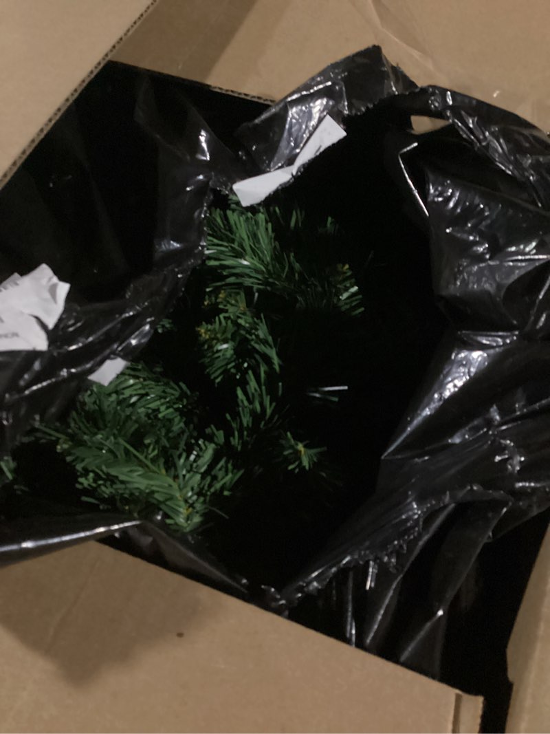 Condition photo showing Good Condition for 6 Foot Long Pre-lit Christmas Garland, 120 Tips, 36 LED Lights, Battery Operated Timer, Green