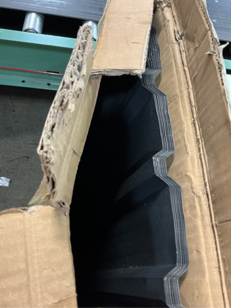 Condition photo showing Good Condition for 18 pcs Galvanized Steel Roof Panels,L42.52×W17.72 Inch Metal Roof Panels,Corrugated Tin Roofing Panels Roof Protector for Garages Black 18PCS-L42.52"×W17.72"