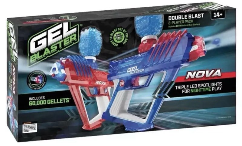  gel blaster nova 2 pack with 60,000 gellets included & safety glasses