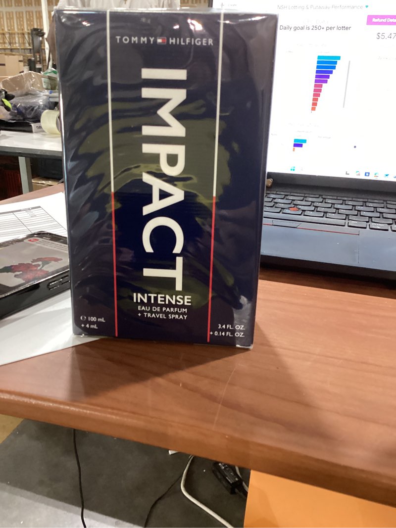 Condition photo showing New/Like New for tommy hilfiger impact intense eau de parfum, for men 3.4 fl oz (pack of 1)