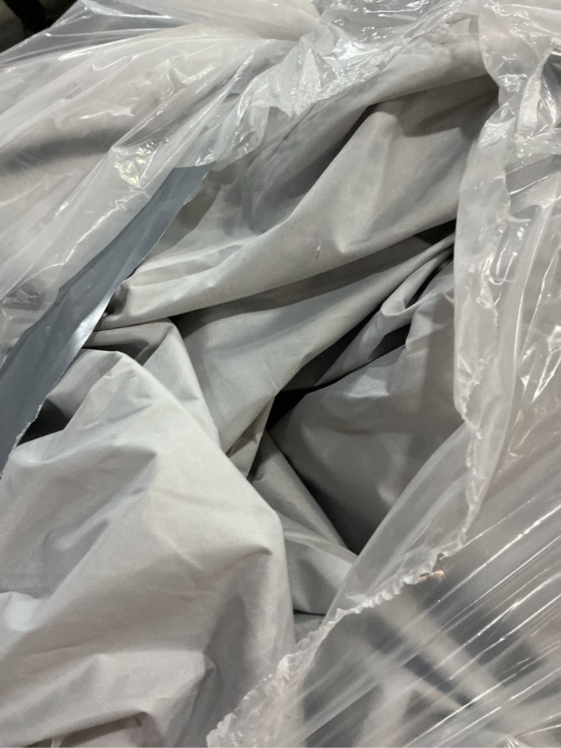 Condition photo showing As Is for icover trailerable boat cover- 16'-18.5' heavy duty waterproof tarp covers with storage bag, fits v-hull, fish&ski, pro-style, fishing, runabout, bass boats, up to 16ft-18.5ft long x 94" wide silver c:16'-18.5' long,beam width up to 94"