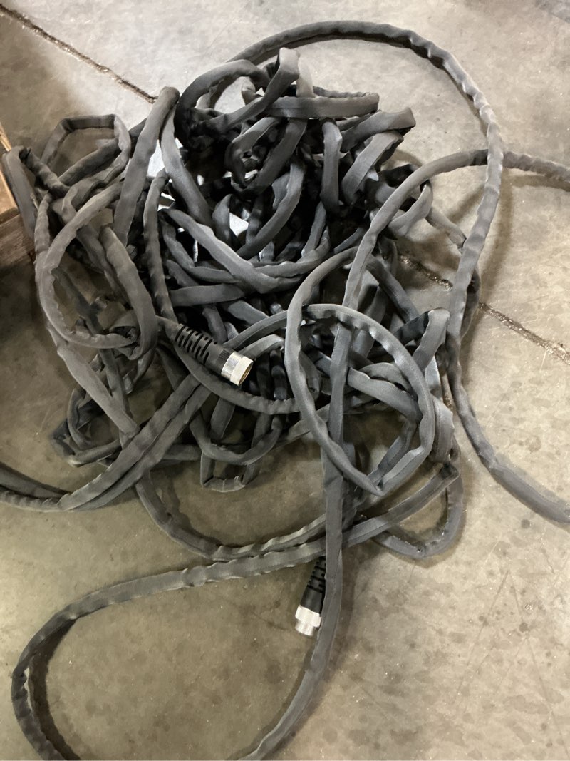 Condition photo showing As Is for apex zero-g 4001-100 garden hose, 5/8 in, 100 ft l, coupling, fiber, gray