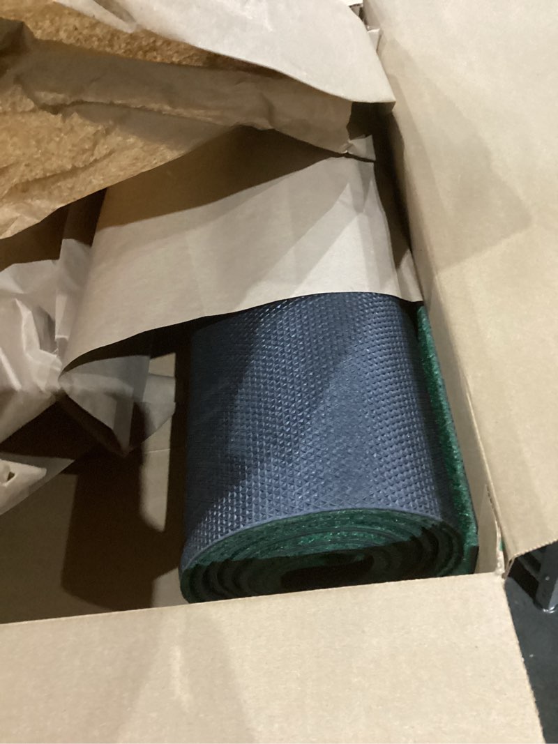 Condition photo showing Good Condition for Ottomanson 2' x 15' Hallway Runner with Scraper Pile Extra Durable Non-Slip Rug Mat for Indoor & Outdoor Use - Ideal for Kitchen, Entryway, Patio & Garage - High-Traffic Carpet, Green Green 700s Series 2' x 15' (Runner)