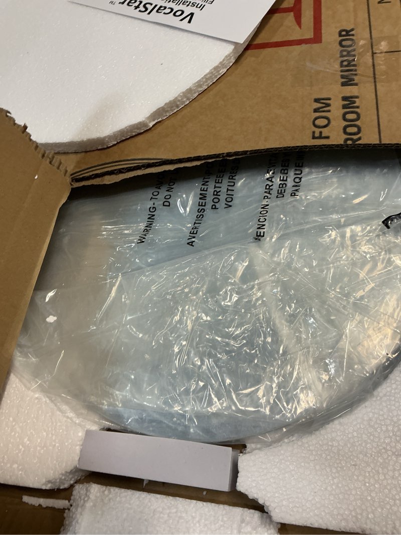 Condition photo showing New/Like New for VocalStar Frameless Oval Mirror, 18" x 26" Bathroom Wall Mirror with Beveled Edge, Modern Decorative Vanity Mirrored for Living Room, Entryway, Bedroom | 1/4-Inch Shatterproof Glass Oval 18"L x 26"W