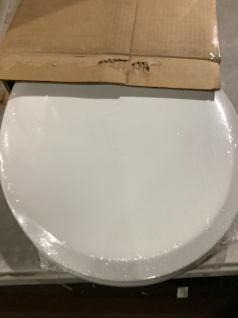 Condition photo showing Good Condition for Mayfair NextStep2 Toilet Seat with Built-In Potty Training Seat, Slow-Close, Removable that will Never Loosen, Round, White Round (1-Pack) 1-Pack