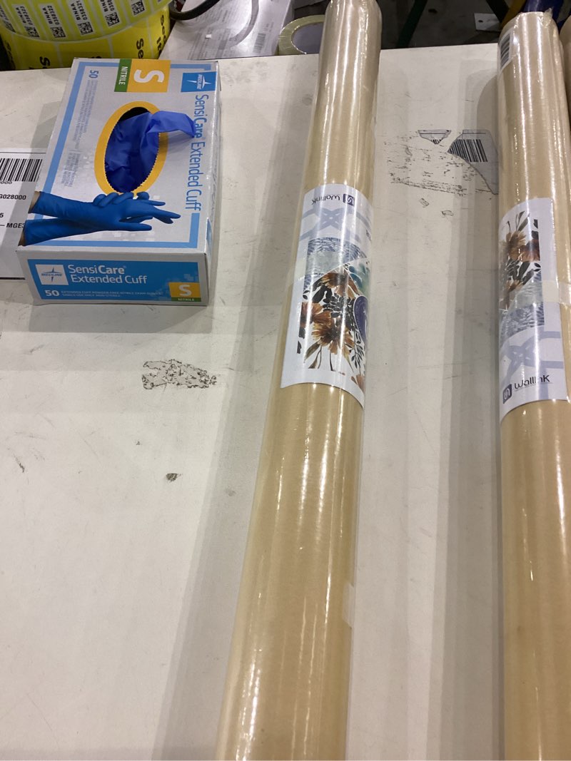 Condition photo showing New/Like New for 30"x120" White Litchi Embossed Wallpaper Peel and Stick Leather Wallpaper Waterproof Faux Leather Wall Paper Matte White Litchi Textured Contact Paper for Cabinets and Drawers Bedroom Shelf 30" x 118" White